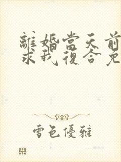 离婚当天前夫跪求我复合免费