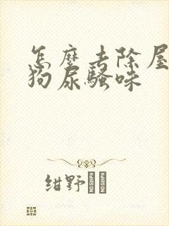 怎么去除屋里的狗尿骚味