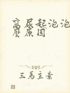 窝尿起泡泡是什么原因