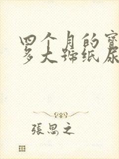 四个月的宝宝用多大号纸尿裤