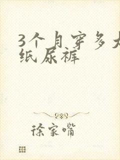 3个月穿多大的纸尿裤