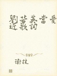 刘若英当爱在靠近歌词