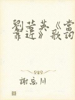 刘若英《当爱在靠近》歌词