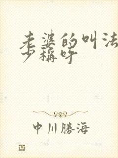 老婆的叫法有多少称呼