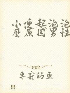 小便起泡泡是什么原因男性