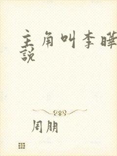 主角叫李晔的小说