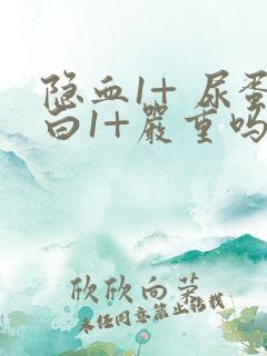 隐血1+ 尿蛋白1+严重吗