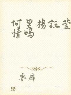 何炅杨钰莹有恋情吗