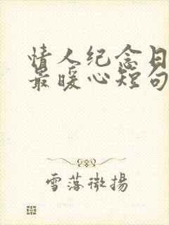 情人纪念日情话最暖心短句