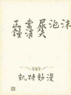 正常尿泡沫几分钟消失