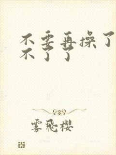 不要再操了,受不了了