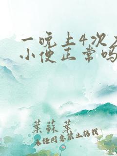 一晚上4次左右小便正常吗