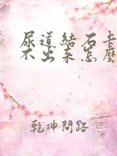 尿道结石卡住尿不出来怎么办