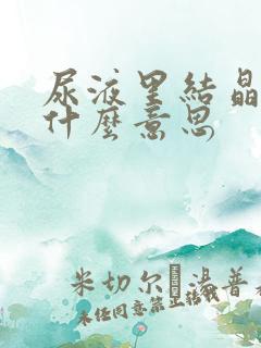 尿液里结晶高是什么意思