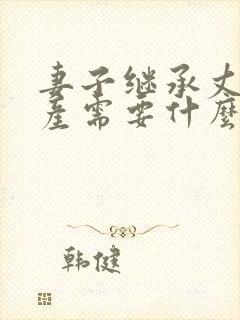 妻子继承丈夫房产需要什么手续