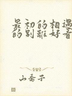 最初的相遇最后的别离好看吗