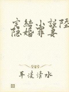 完结小说陆少的隐婚罪妻