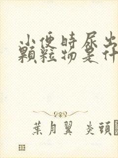 小便时尿出红色颗粒物是什么原因