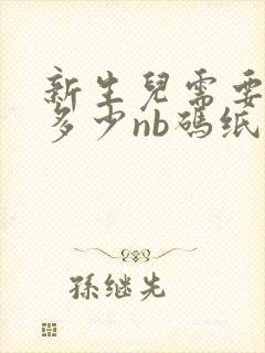 新生儿需要准备多少nb码纸尿裤