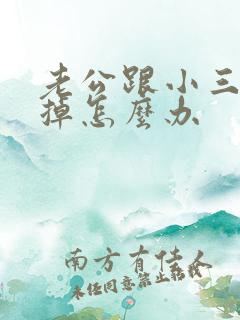 老公跟小三断不掉怎么办