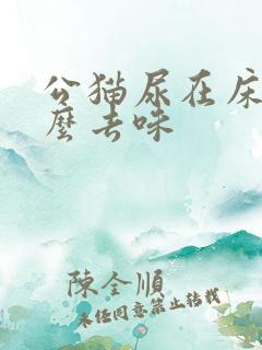 公猫尿在床上怎么去味