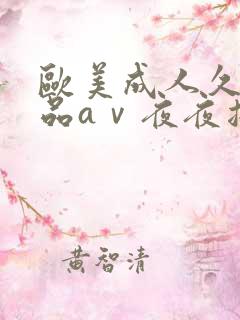 欧美成人久久精品aⅴ夜夜撸