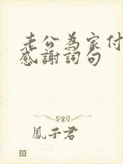 老公为家付出的感谢词句