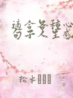 适合各种心情的句子人生感悟