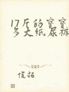 17斤的宝宝穿多大纸尿裤