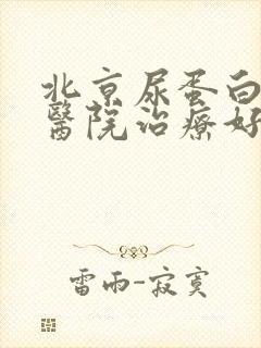 北京尿蛋白那家医院治疗好