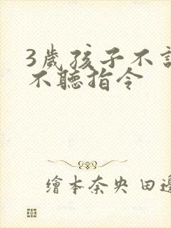 3岁孩子不说话不听指令