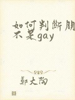 如何判断朋友是不是gay