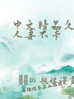 中文精品久久久人妻不卡