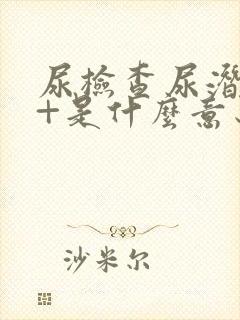 尿检查尿潜血1+是什么意思