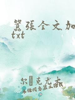 嚣张全文加番外txt