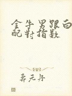 金牛男跟白羊女配对指数