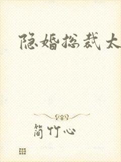 隐婚总裁太凶猛