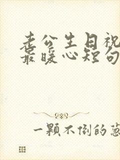 老公生日祝福词最暖心短句