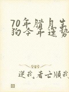 70年腊月生的狗今年运势