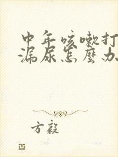 中年咳嗽打喷嚏漏尿怎么办