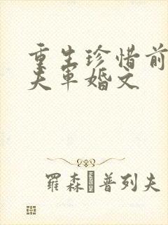 重生珍惜前世丈夫军婚文