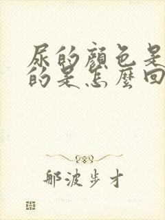 尿的颜色是橙色的是怎么回事