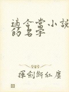 适合当小说女主的名字