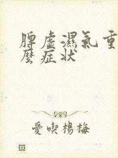 脾虚湿气重有什么症状