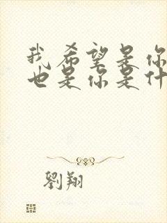 我希望是你后来也是你是什么歌