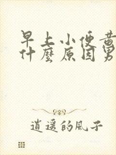 早上小便黄色是什么原因男性