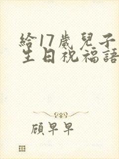 给17岁儿子的生日祝福语 简短独特