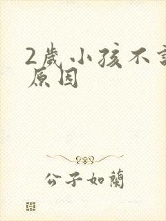 2岁小孩不说话原因