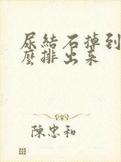 尿结石掉到尿怎么排出来