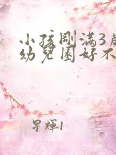 小孩刚满3岁上幼儿园好不好